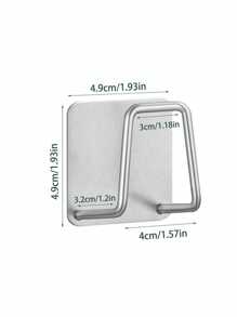 1pc Household Sponge Drain Rack, Small Kitchen Storage Tools, Self-Adhesive Wall Mounted Storage Rack, Space Saving, Durable Stainless Steel Material, Suitable For Kitchen, Bathroom, Necessary Kitchenware Storage Good Things