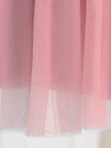 Girls' Pink Lace Tulle Dress, Flower Girl Dress For Weddings, Birthdays & Parties - Pink - View 8