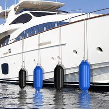 4 Pack Boat Bumpers Ribbed Inflatable Double Eye Marine Boat Bumpers For Docking - Blue - View 5