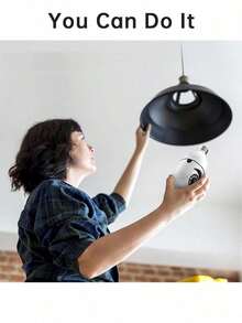 3MP 2K Light Bulb Security Cameras Outdoor Wireless Indoor Camera For Home Security, IP Camera PTZ,House Cameras,2.4 GHz WiFi Wireless Cameras Nanny Room Cam For Bedroom , With Smart Motion Detection, 2-Way Audio, Full Color Night Vision,Pet Camera Cat Dog With Phone App - Trắng-2.4G WiFi - Xem 6