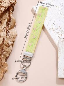 1 件锌合金编织钥匙扣和钥匙圈、腕带、女士汽车钥匙扣、优雅手提包吊坠钥匙扣、时尚编织钥匙扣、通用钥匙扣（由于光线和角度，实际颜色可能与照片略有不同） - 黃色 - 查看 2