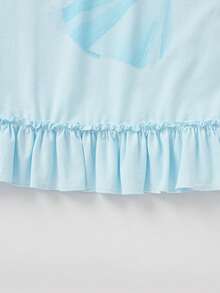 Balabala Sommernachthemd für Mädchen, süße und atmungsaktive Hauskleidung - blauer Farbton - Übersicht 9