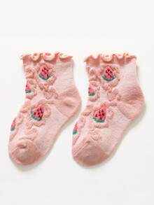 1 Pair Kids Cartoon Fruit Pattern Breathable Mesh Socks, Suitable For Boys And Girls To Wear In Spring And Summer - Multicolor - View 14