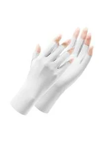 Silky UV Protection Fingerless Gloves For Women, Suitable For Nail Art, Cycling, Outdoor Activities - B - View 21