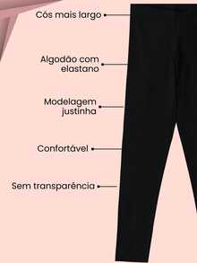 Malwee Original Basic Women's Cotton Leggings - Black - View 5