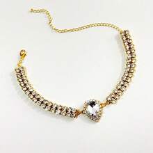 Bohemian Women's Sparkling Water Drop Rhinestone Anklet, Suitable For Everyday Wear And Beach, Jewelry - Multicolor - View 2