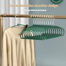 Reinforced Plastic Curved Clothes Hanger, Non-Slip Non-Marking Stain Resistant Clothing Drying Rack, Home & Living - Multicolor - View 5