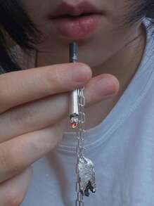 1 pieza Collar de mujer de estilo callejero elegante con colgante de cigarrillo en minimalista