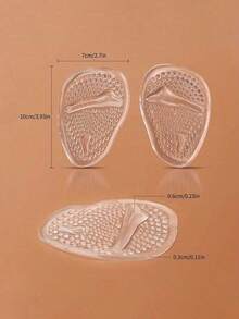 1 Pair Summer Gel Insole Cushion Pads For High Heel Sandals,Comfortable Slip-Resistant - Clear - View 4