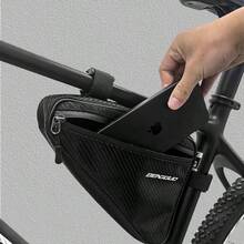1pc Bicycle Triangle Frame Bag, Road Bike/Mountain Bike Front Beam Pack Large Capacity Cycling Equipment - Multicolor - View 1
