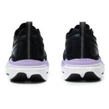 XTEP Women's Sports Shoes Athletic Training Breathable Casual Shock Absorbing Running Sneakers, Black/Electric Green/Iris Purple