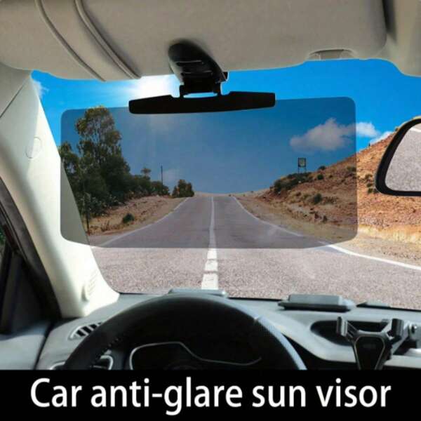 1pc Car Anti-Glare Sun Visor, Universal Anti-Glare Polarized Car Sun Visor Extension, Protects Car From Scattered Light, Snow Blindness And UV