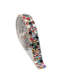4/1Piece Self-Adhesive Sparkling Diamond Ribbon Set, 4/2 Yards Total - Crystal Embellishments For Diy Crafts, Clothing, Phone & Party Accessories
