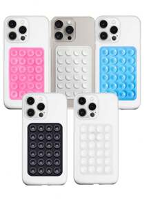 10pcs Double-Sided Silicone Suction Cup Upgrade Suction Cup Card Package Square Single Sided Phone Suction Cup Holder Adhesive Phone Case Holder Silicone Phone Accessories For Women For Men Wallet Mini Wallet Purse Wallet Magsafe Wallet Card Wallet