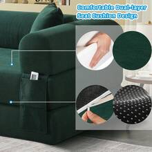 Compression Sofa - Convertible Floor Foldable Sofa Bed - With 2 Pillows, Corduroy, Queen Size - 墨綠色 - 查看 8
