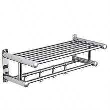 Thickened Double-Layer Towel Rack, Shower Shelf, Hotel Engineering Bathroom, 304 Stainless Steel Towel Rack - Silver - View 3