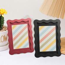 1pc Rainbow Series Colored Cardstock Wave Photo Frame, Decorate Living Room, Can Be Used As A Birthday Gift, Wedding Gift, Rama Table Decor, Housewarming Gift, Dorm Essentials, B&B Decor (No Photo Paper) - Multicolor - View 3