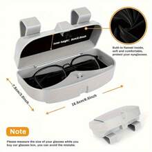 1pc Car Sun Visor Glasses Holder, Car Sunglasses Storage Box, Car Sun Visor Accessories, Eyeglasses Protective Storage Case, Car Organizer Accessory