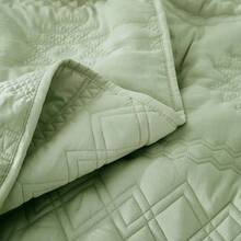 Blue Quilt King Size Bedding Sets With 2 Pillow Shams, Lightweight Soft Bedspread Coverlet, Quilted Blanket Thin Comforter Bed Cover All Season, 3 Pieces, 104x90 Inches, All - Season Bedding - 波西米亞綠 - 查看 8