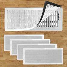 4 Packs Magnetic 10/12inch Floor Vent Mesh Covers Durable Air Vent Screen Register Trap For Wall ,Ceiling, Floor,Catch Debris Hair Dust Toy Easy To Install Home Kitchen Room Decoración Tool Accessories White - Multicolor - View 2