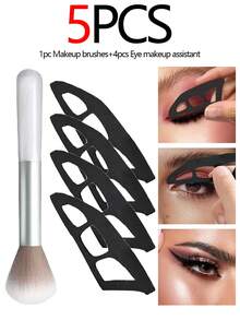 5/3/2/1pc Eye Makeup Accessories, Eye Shadow Sealing Template, Eye Shadow Brush, Makeup Brush, Eye Makeup Tools, Beauty Tools, Eye Makeup Beauty Tools, Suitable For Beginners,Makeup,Cheap,Room Decor,Vanity,Travel,Bedroom,Makeup Accessories,Cheap,Stocking Stuffers,Makeup,Makeup Tools,Cheap Stuff,Gifts,Gifts For Women,Christmas Gifts - Black and White - View 15