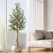 Artificial Olive Tree 120cm / 150cm / 180cm, Large Artificial Plants Fake Plastic Plants In Pot For Home Decor Room Decoration Bedroom Decoration - Green - View 2