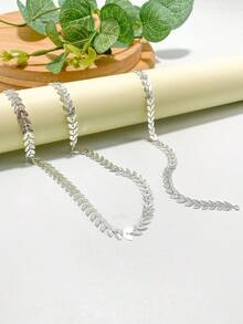 CHOKER NECKLACE AND FISH SCALE BRACELET KIT PLATED IN 925 SILVER. - Bạc - Xem 5