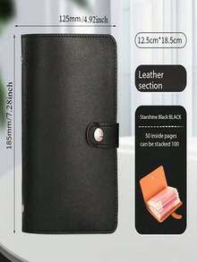 Banknote Storage Book. Made Of PU Material, Can Hold 100 Banknotes, With Banknote Photos, Stamps, Bank Card Storage Book 1A6 Super Large Capacity Cash Storage Notebook. Comes With 50pcs Interior Best Gifts Birthday Travel Accessories Graduation - Multicolor - View 8