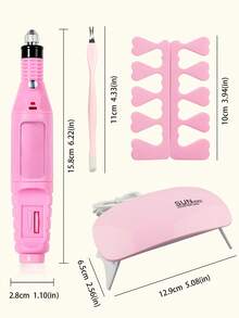 20pcs/1pc USB Nail Drill – Portable, Professional Polisher Machine For Quality Home Manicure & Pedicure Electric Nail Drill Machine Set, Grinding Equipment Mill For Manicure Pedicure, Professional Strong Nail Polishing Tool SB-Powered LED Nail Lamp – Portable, Quick-Drying Manicure Tool For Professional Gel Polish - Multicolor - View 8