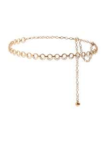 1pc Women's Metal Geometric Double Circle Waist Chain, Fashion Party Accessories, Suits Dresses Waist Belt - Waist Chain - View 11
