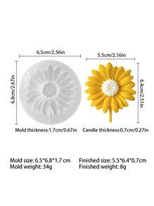 1pc Daisy Floral Butterfly Silicone Mold, For Handmade Candle, Clay Decoration, Resin Crafts, Etc. Suitable As Wedding Table Decor, Spring Party Gift, Mother's Day Craft, Made Of & Material, High-Quality Nature-Inspired Design