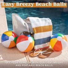 1 Stück/4 Stück/6 Stück Strandball - Großer Regenbogen Strandball aufblasbar, Poolzubehör, verwendet für Partyzubehör Dekoration, Sommer Strand Wasserspiele Strandball Party, ein Ball ist ein Muss für Eltern-Kind-Reisen, Partyzubehör, Strandutensilien, Poolspiele, Schwimmspiele, aufblasbare Spiele (30cm, 40cm, 50cm), Poolschwimmer
