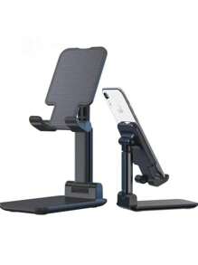 NEW 2025 Metal Desktop Tablet Holder Table Cell Foldable Extend Support Desk Mobile Phone Holder Stand Compatible With Iphone IPad Adjustable Compatible With IPhone, Android Phone, Gift For Birthday, Family, Friends Phone Stand, Phone Accessories