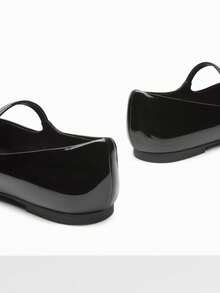 Women Fashion Flats Pointed Toe Ballet Flats Elegant Mary Jane With Buckle Strap Spring Summer Shoes - Black - View 5
