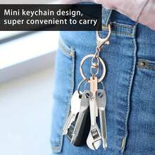 3-In-1 Tool Keychain, Mini Wrench, Mini Screwdriver 3-In-1, Car Keychain, Car Interior Accessories, Practical Tool Set Keychain, Suitable For Most Car Keys - one-size - View 5