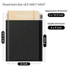 Bubble Mailers 6x10 Inch 100 Pack Black Padded Envelopes Usable Size 6x9" Self Seal Bubble Envelopes Opaque Padded Mailers For Mailing Jewelry Makeup Small Business #0 - 黑色 - 查看 2