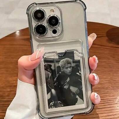 纯色材质时尚透明TPU保护手机壳，带卡槽，兼容苹果17/17 Air/17 Pro/17 Pro Max、I16、I16 Pro Max、I15、I15 Pro Max、12 Pro Max、13 Pro Max、14 Pro Max、13、14、11、12 Pro、14、XS、XR、78P、78GES2、A13 4G、A22、A21S、A51 4G，春季周年纪念礼物，国际版，非国内版