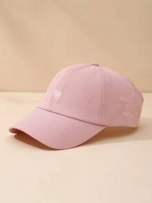 Women's Baseball Cap With Heart Embroidery, Ponytail Hole, Half-Dome Crown, Versatile Sun Hat For Summer - Multicolor - View 9