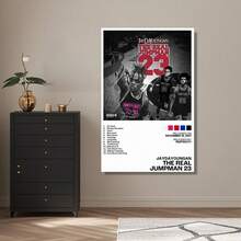 Framed JayDaYoungan The Real Jumpman 23 Album Cover Music Poster Rap Home Decor For Living Room Hip-Hop Aesthetic Rapper Album Wall Art Records Poster Birthday Party Decor, Mother's Day New Year Easter Gift,  Home Living Room Office Wall Decor, Perfect Gift And Wall Decoration Cool Stuff For Room - Framed - View 3