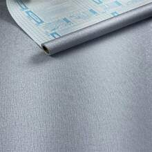 3D Linen Textured Adhesive Wallpaper 5mx 45cm - Cinza Prateado DF105B - View 1