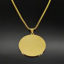 Collana con pendente con simbolo berbero africano per uomo e donna, in acciaio inossidabile color oro/argento, gioiello con catena con lettera amazigh