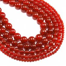 Natural Stone Beads Pink Crystal Agate Citrine Quartz Loose Beads For Jewelry Making Bracelet Stone Beads DIY Accessorie 4 6 8 10mm - Red Agate - 查看 5