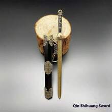 1 套古代名剑模型（秦始皇剑、越王剑、如意剑、长剑）带剑鞘，武器装饰，收藏和礼物 - 彩色 - 查看 9