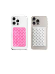 10pcs Double-Sided Silicone Suction Cup Upgrade Suction Cup Card Package Square Single Sided Phone Suction Cup Holder Adhesive Phone Case Holder Silicone Phone Accessories For Women For Men Wallet Mini Wallet Purse Wallet Magsafe Wallet Card Wallet