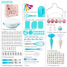 Cake Decorating Kit For Beginners Includes Video Course, EBook+ Baking Supplies - Cake Turntable, Pastry Piping Bag, Piping Icing Tips For Beginners