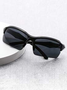 1pc/2pcs/3pcs Men's Sporty Half-Frame Polarized Mirrored Glasses, Classic Fashion Style Suitable For Costume, Hiking, Trekking, Cycling, Windproof Eyewear, Recommended As Gifts