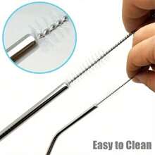 Extra-Long Straw Cleaning Brush Set - Durable Plastic, Non-Electric, Commercial Grade For Efficient Cleaning
