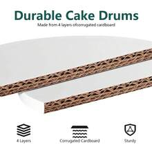 1/3 PCS 10/12/14inch White Gold Black Cake Boards Cake Drum 10 Inch Round, 1/2" Thick Cake Decorating Supplies Sturdy Corrugated Cardboard For Multi-Layer Cakes - Multicolor - View 3