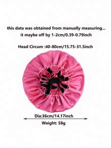 1 件装双层撞色缎面睡帽，大号褶边发套，美容护发头带帽