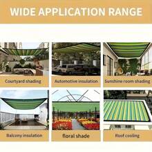 One Piece Of Colorful Stripe High Density Breathable Sunshade Net-Durable Plastic Outdoor Shade Cloth, Suitable For Terrace, Picnic, Bike Shed, Garden, Balcony And Corridor Pergola.